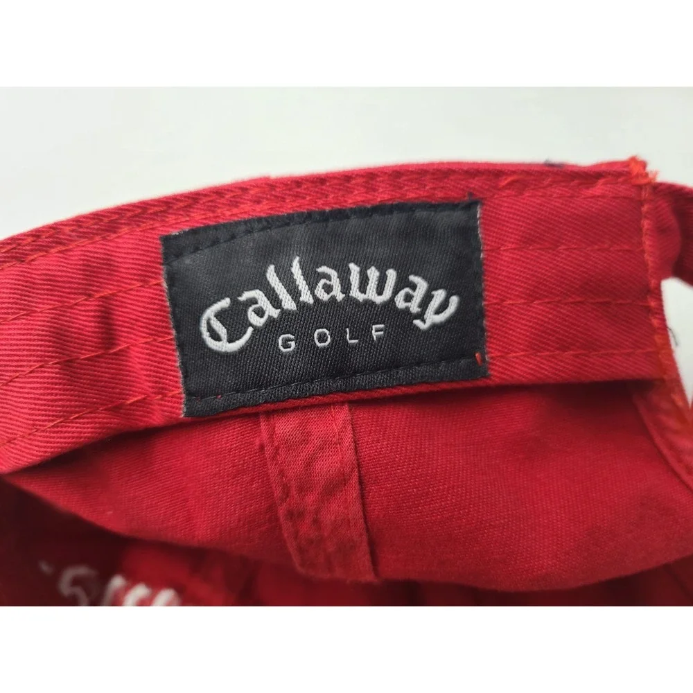 Callaway Golf Strapback Adjustable Hat Cap Cotton Casual Dad Men Women Red White